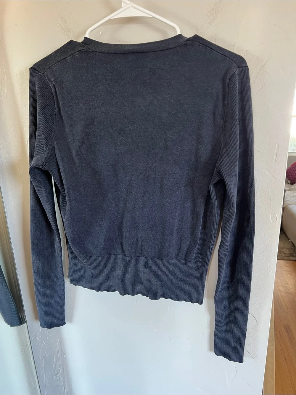Tory Burch Dark Navy V-Neck Buttoned Cardigan